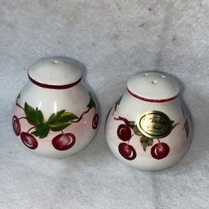 Andrea By Sadek Cherry Motif Salt And Pepper Shaker Set